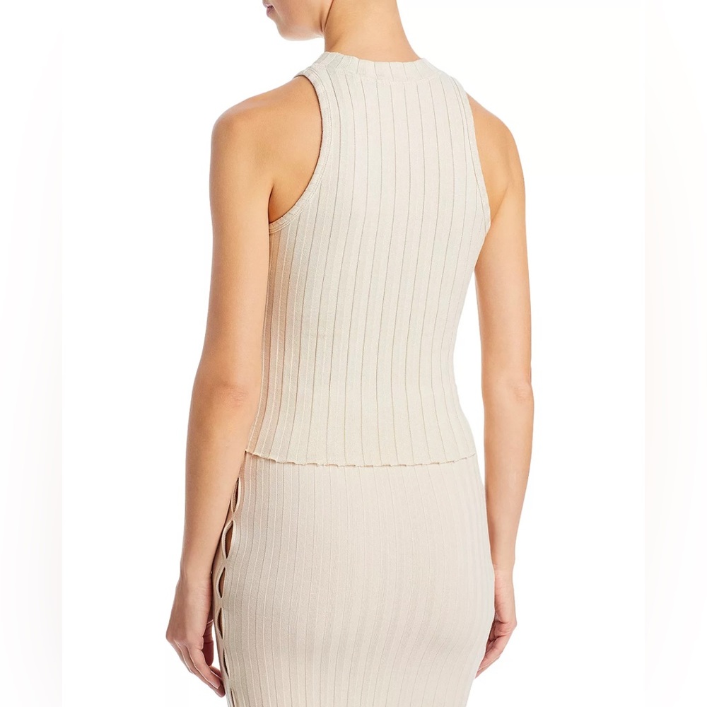 Capri Ribbed Cutout Tank Top - Picture 3 of 6